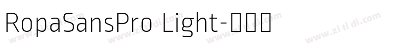 RopaSansPro Light字体转换